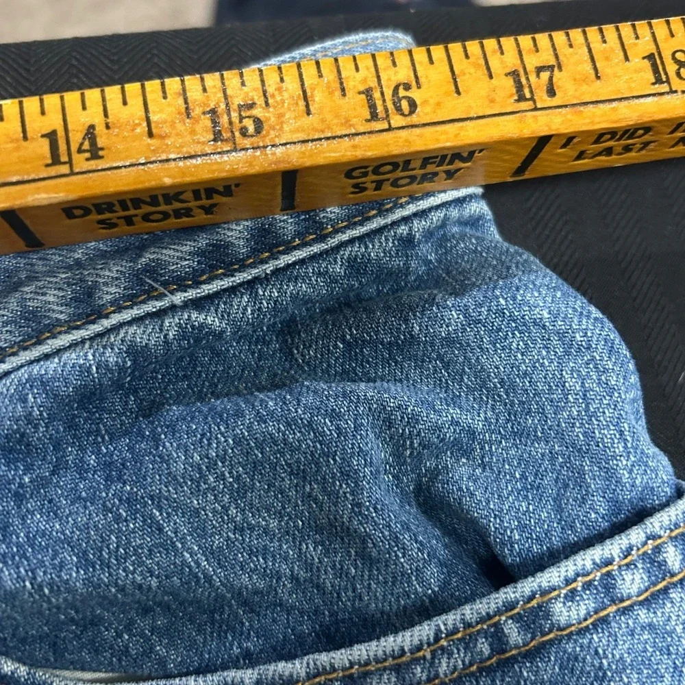 Levis 505 Regular Fit Jeans Mens 34x32 Medium Wash Blue Straight Leg Denim VTG